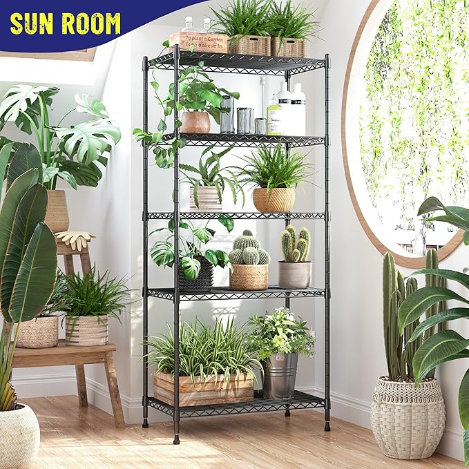 59.4" H x 21.5" W x13.6 D 5-Tier Storage Shelves 1010LBS Wire Shelving - Image 7