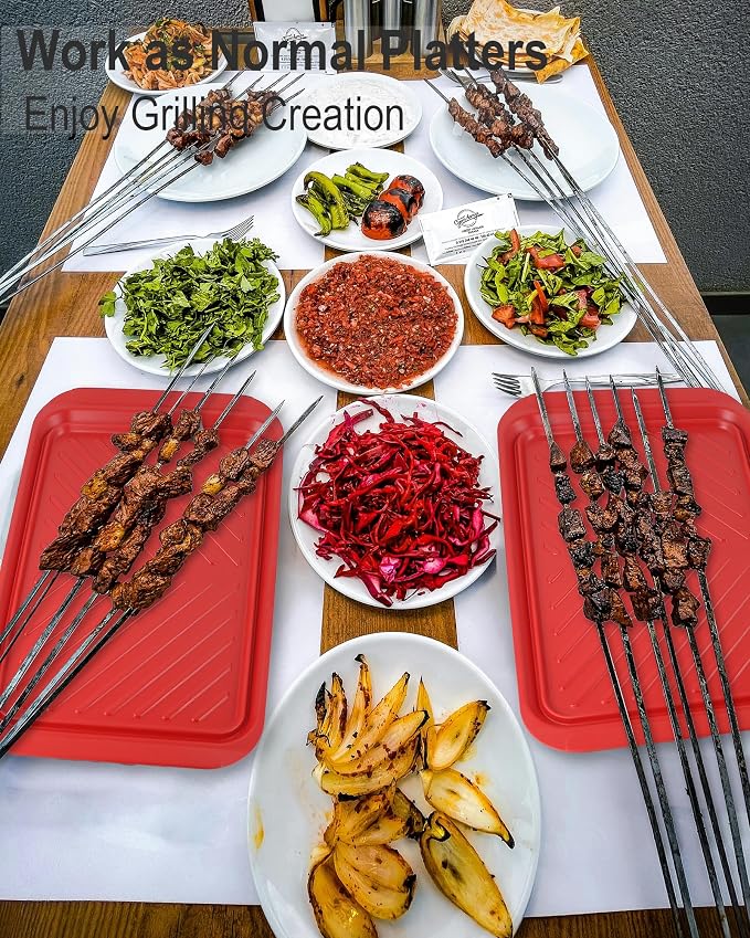 KAQAHIDO Grilling Prep and Serve Trays, BBQ Platter - Image 8