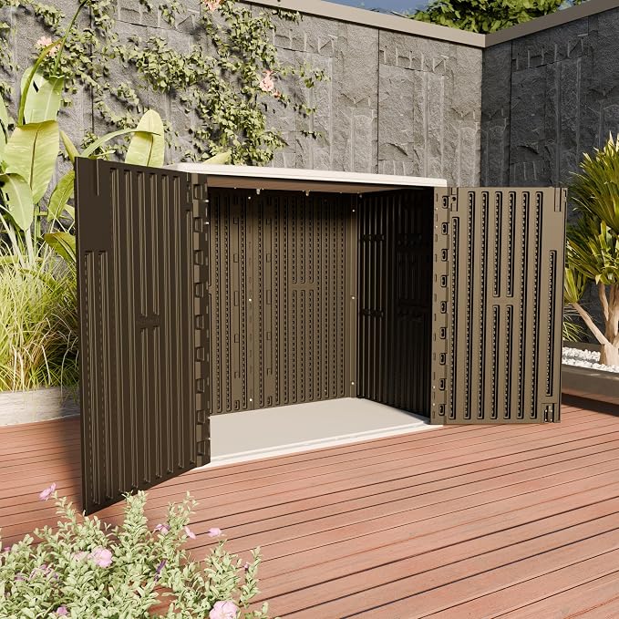 HOMSPARK Outdoor Storage Shed Weather Resistance, Patio Storage Cabinet - Image 2