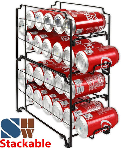 Simple Houseware Stackable Beverage Soda Can Dispenser Organizer Rack, Bronze - Image 2