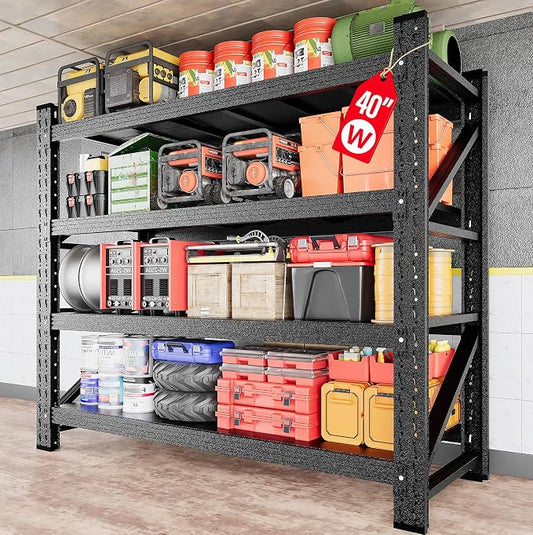 2000LBS Heavy Duty Garage Shelving Units, Metal Garage Shelves, Large Storage by SISESOL