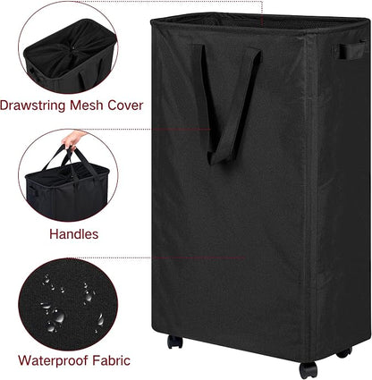 efluky Slim Rolling Laundry Basket - Image 5