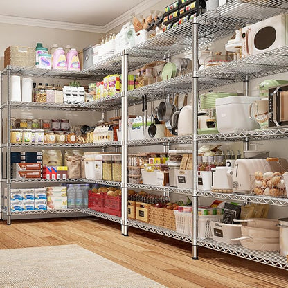 REIBII 70" W Wire Shelving Load 1500LBS, Metal Shelving 5-Tier Storage Shelves - Image 3
