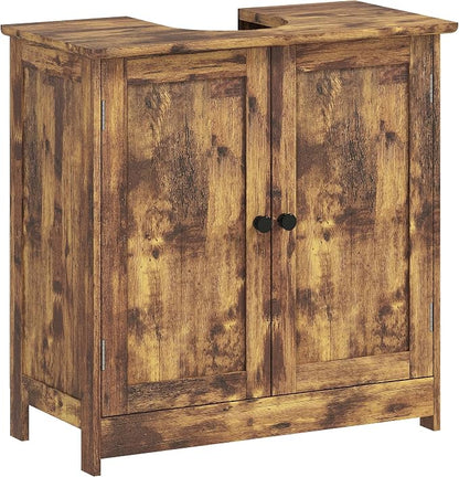 HOMCOM Under Sink Bathroom Cabinet, Pedestal Sink Storage Cabinet by HOMCOM
