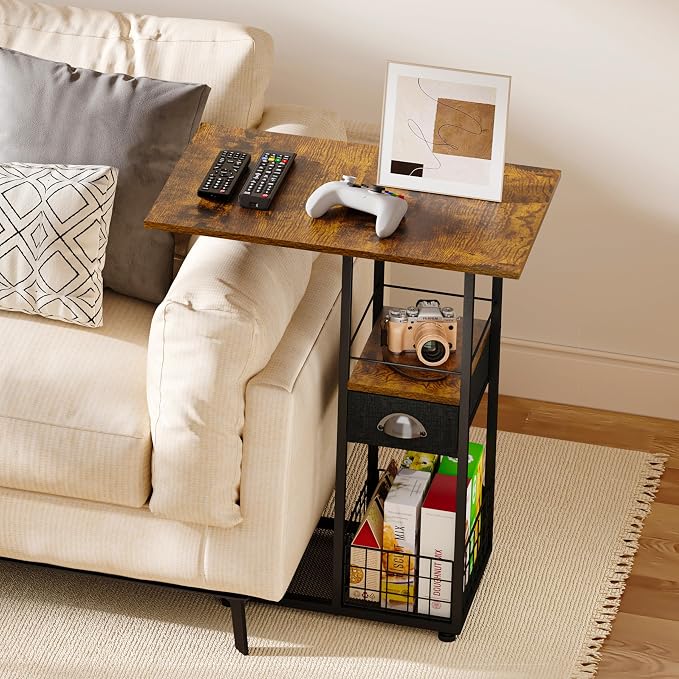 Rolling C-Shaped Side Table - Image 2