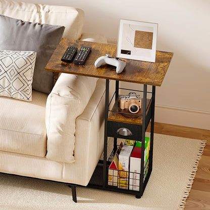 Rolling C-Shaped Side Table - Image 2