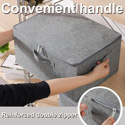 Underbed Storage Basket with Lid, Foldable Bed Sheet Boxes, Home Cube Bins - Image 7