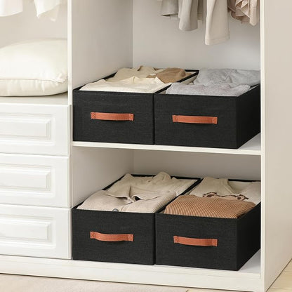 linen closet organizers and storage, 3 Pack Large Storage Baskets, Clothing - Image 4