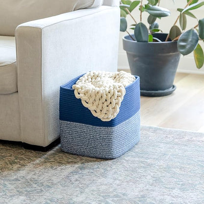 NaturalCozy 13x15x13 Kallax Storage Cubes Bins, 3 Pack | Cotton Rope Cube - Image 5