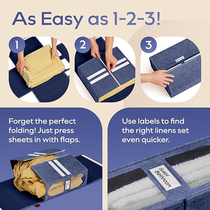 8x Bed Sheet Organizer Storage Boxes - Image 6
