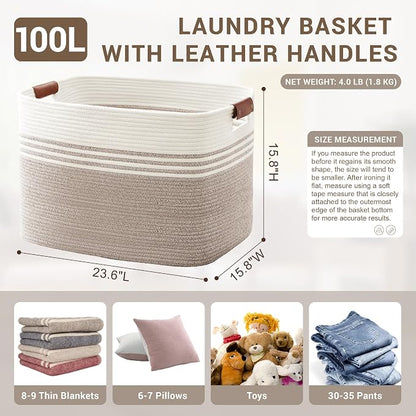 100L Extra Large Laundry Basket - Image 2