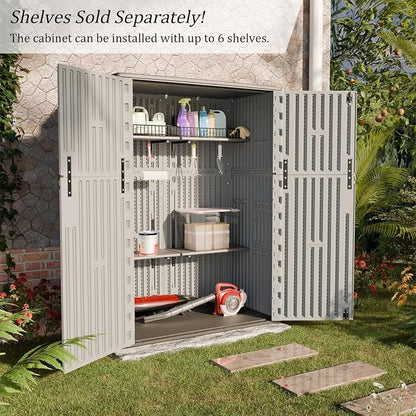 HOMSPARK Outdoor Storage Shed Weather Resistance, Patio Storage Cabinet - Image 2