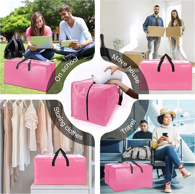 12 Pack Heavy Duty Large Moving Bags W/Backpack Straps - Image 6