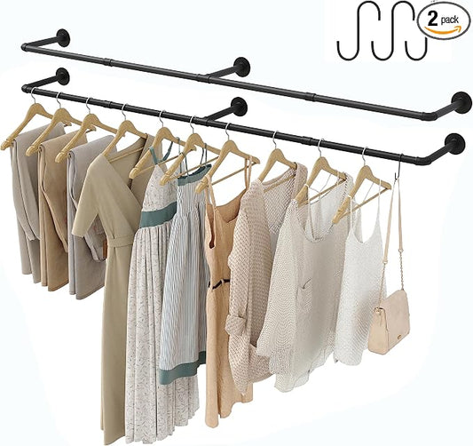 Industrial Pipe Clothes Rack by Crehomfy