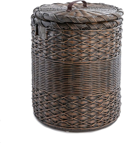 The Basket Lady Round Wicker Laundry Hamper, Extra Large, 23 in Dia x 28 in H by TheBasketLady