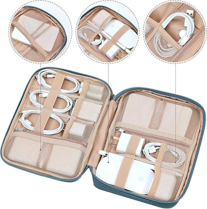 NISHEL Travel Cord Organizer Case, Tech Electronic Bag, Essentials - Image 3