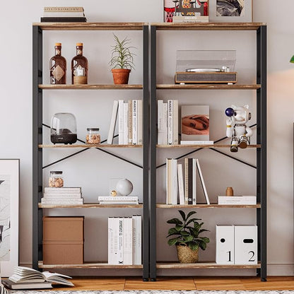 IRONCK Bookshelves and Bookcases, 31.5in Wide Shelf 5-Tier Ladder Shelf - Image 2