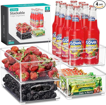 Sorbus Stackable Refrigerator Organizer Bins by Sorbus