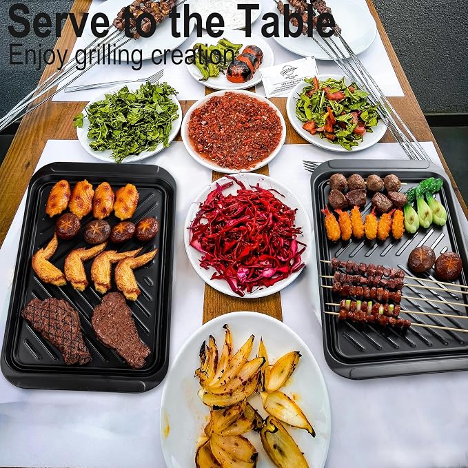 KAQAHIDO Grilling Deep Prep and Serve Trays, BBQ Platter - Image 8