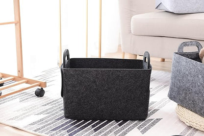 Minoisome Storage Basket Felt Storage Bin Collapsible& Convenient Box Organizer - Image 2