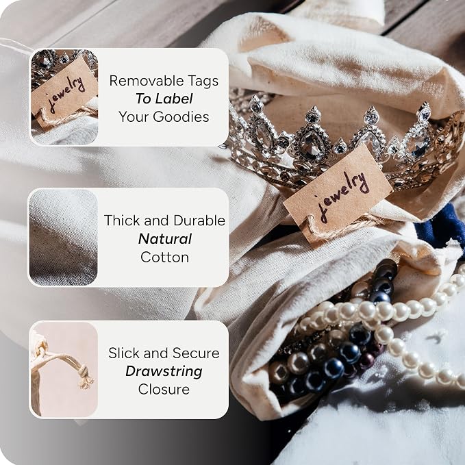 LEAFICO Organic Cotton Reusable Produce Bags - Image 3