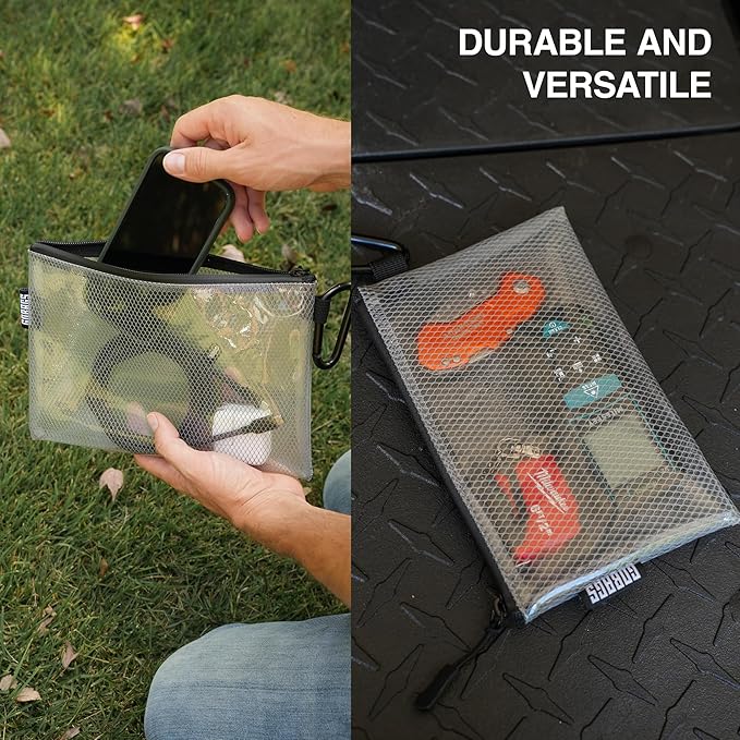 GOBAGS Air Production Multi‑Size Clear Zipper Pouch – Cable Organizer & Travel - Image 6