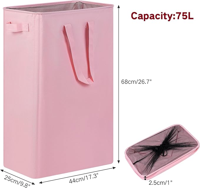 efluky Slim Laundry Basket, Narrow Laundry Hamper - Image 2