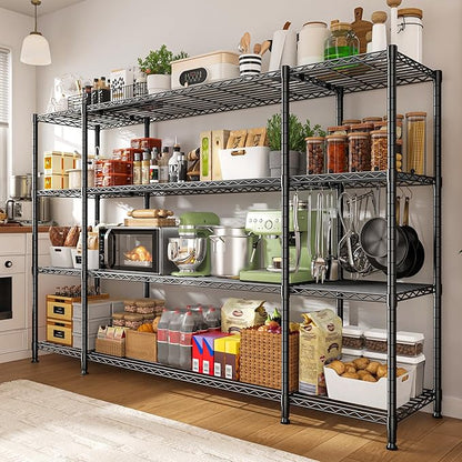 REIBII 78.4''W Storage Shelves, 4 Tier Wire Shelving Unit Loads 1500LBS - Image 7