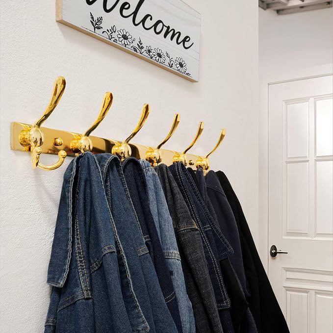 Dseap Coat Rack Wall Mount 2.0 Pro: 24” Long, 3X Tougher, Heavy Duty Stainless - Image 5