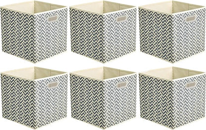 Amazon Basics Collapsible Cube Storage Organizer Bins, 10.5 x 10.5 x 11 inches by AmazonBasics