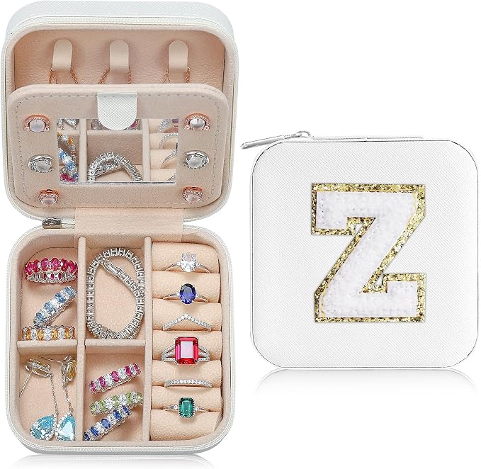 Parima Women's Jewelry Organizer | Necklace, Ring Organizer | White, Letter Z by PARIMA
