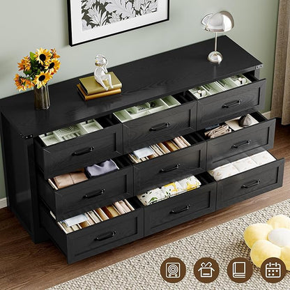 9-Drawer Dresser for Bedroom, Modern Wooden Chest of Drawers - Image 5