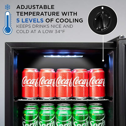 Ivation 62 Can Beverage Refrigerator, Freestanding Ultra Cool Mini Fridge - Image 2