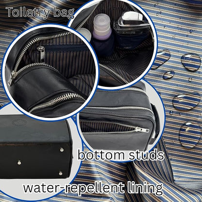 Dopp Gift Large Travel Toiletry Bag Premium Quality PU Leather Two compartments - Image 6