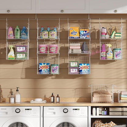 Sonyabecca 5-Tier Hanging Laundry Basket Organizer: Foldable Wire Shelf Basket - Image 5