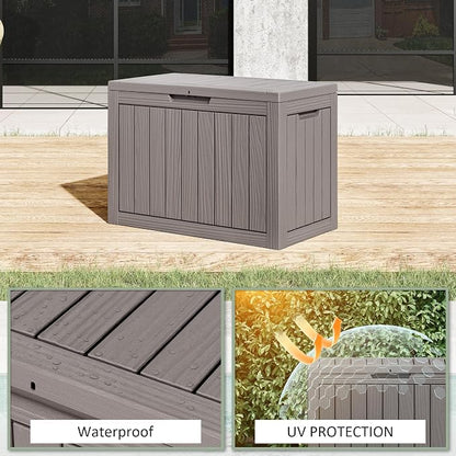 48 Gallon Outdoor Storage Deck Box Waterproof, Garden Tool, Backyard Cushion - Image 5