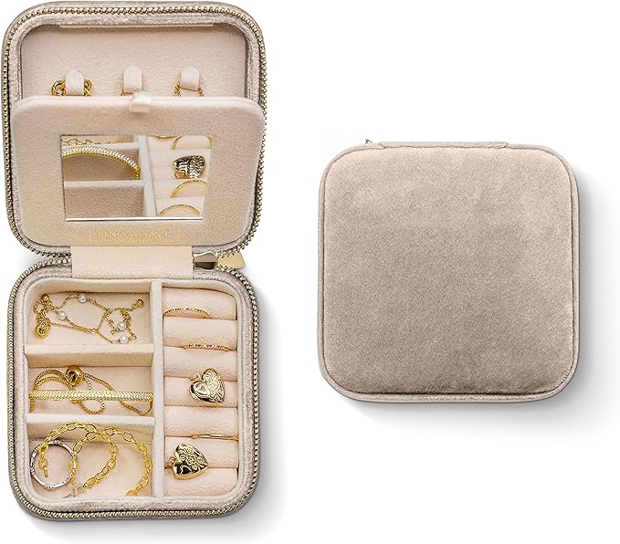 Benevolence LA Plush Velvet Jewelry Box | Travel Jewelry Case Organizer by BenevolenceLA