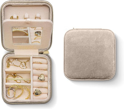 Benevolence LA Plush Velvet Jewelry Box | Travel Jewelry Case Organizer by BenevolenceLA