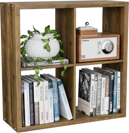 Cube Storage Organizer Bookcase, Decorative 11 inch Open Back Cubical Shelf by VDNEND
