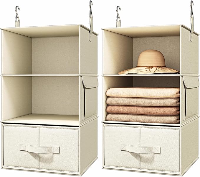 Vailando 3-Shelf Hanging Closet Organizer, Baby Clothes Storage and Organization by Vailando