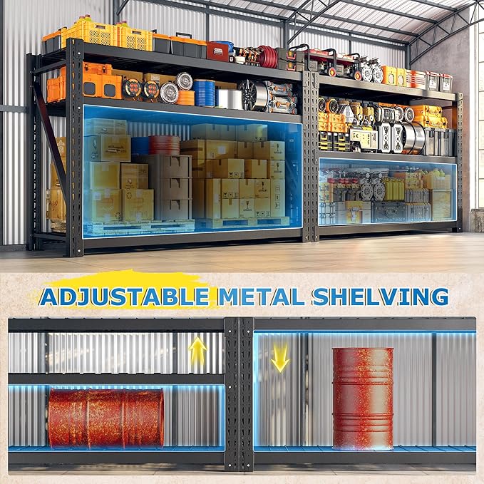 Bepatio 8250LBS Garage Shelving Heavy Duty Storage Shelves Industrial Metal - Image 7