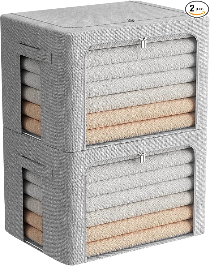 FHSQX 2 Pack Clear Window Storage Bins by FHSQX