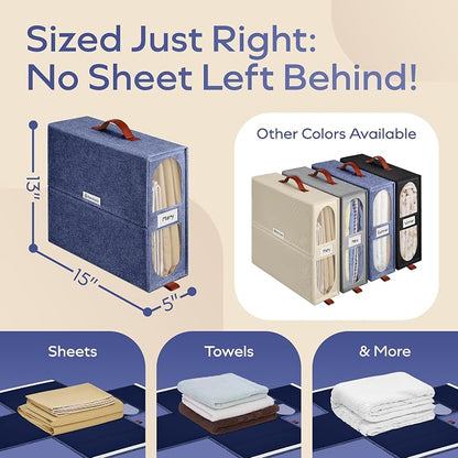 4x Bed Sheet Organizer Storage Boxes - Image 4