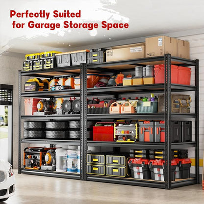 40" W Garage Shelving 2250LBS Storage Shelves Adjustable Metal Shelving 5 Tier - Image 6