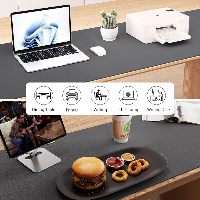 Aothia Leather Desk Pad Protector, Office Desk Mat, Large Mouse Pad, Laptop - Image 6