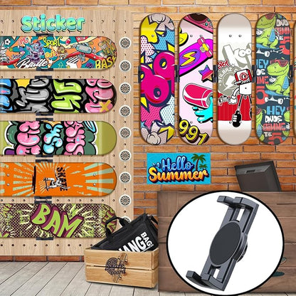 Skate deck wall mount, 360° rotatable skateboard wall mount, Floating Display - Image 5