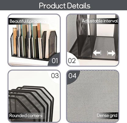 Adjustable Desk File Organizer, Detachable Office Folder Organizer, Compact - Image 6