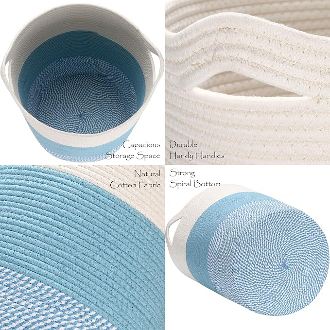Sea Team Large Size Cotton Rope Woven Storage Basket - Image 5