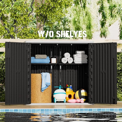 Large Outdoor Storage Box, Resin Sheds&Outdoor Storage Waterproof/Lockable - Image 5