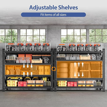3000LBS Storage Shelves, Adjustable Industrial Shelving, 4 Tier Metal Shelving - Image 6